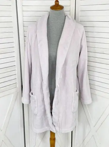 Victoria's Secret Victoria’s Secret Embroidered Plush Fleece Shortie Robe Lilac XS Small