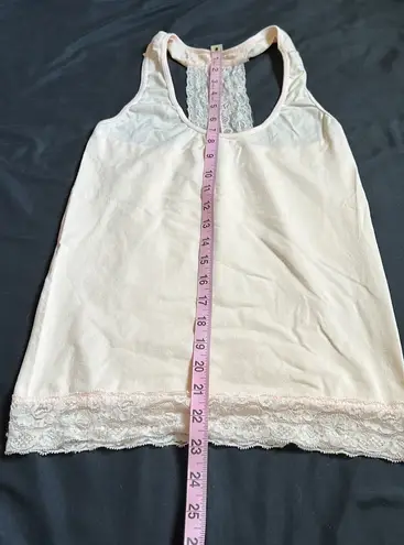 Marilyn Monroe Intimates Pale Blush Pink Racerback Tank With Lace Details SizeXL