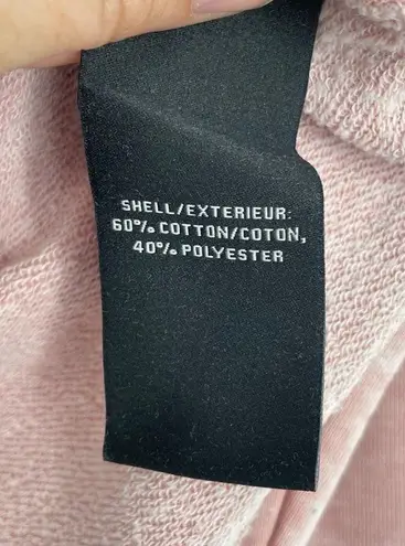 7 For All Man Kind Womens Distressed Pink Long Sleeve Boho Hooded Sweatshirt Med