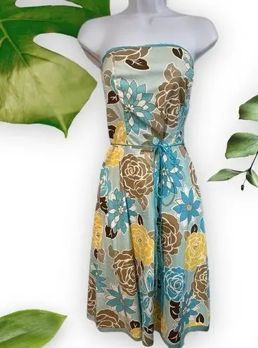 Rubber Ducky Productions Strapless floral print dress size L