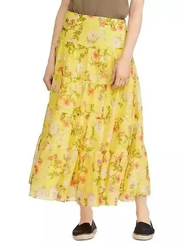 Ralph Lauren  Floral Print Maxi Skirt sz L