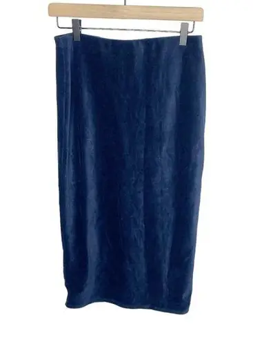 Cooperative  corduroy velour midi skirt midnight blue