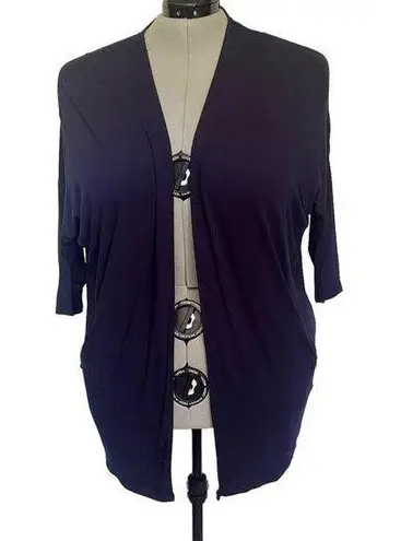 Lane Bryant  Open Front Cardigan Womens Sweater Sz 14/16 Blue New Rayon