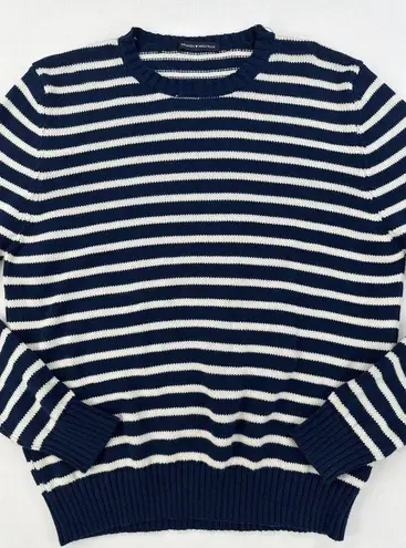 Brandy Melville  - Striped Knit Sweater in Navy Blue & White