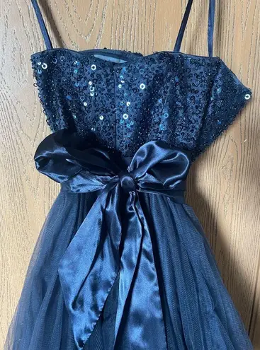 Sean Collection Strapless Sweetheart Cut Crystal Short Ruffle Homecoming Dress