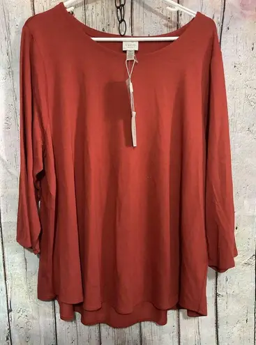 cupio NWT  Curvy Top Size 2X 3/4 Sleeve