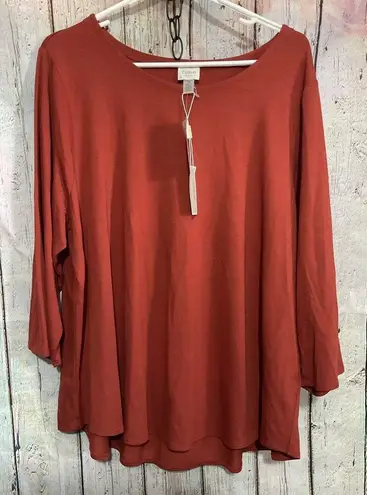 cupio NWT  Curvy Top Size 2X 3/4 Sleeve