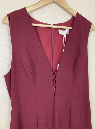 WAYF Casey Plunge Neck Gown