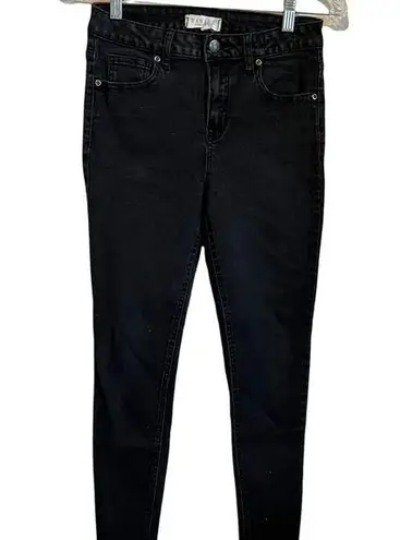 Harper Heritage Faded Black Mid Rise Skinny Jeans