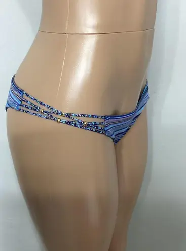 PilyQ New.  Tahiti blue and metallic teeny bikini