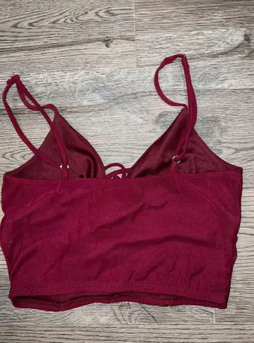 Urban Outfitters Burgundy Tie Tank Top