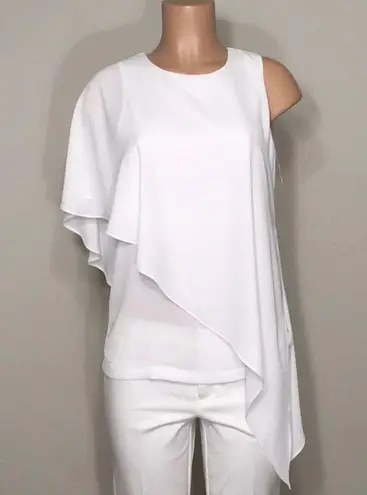 Karen Kane  asymmetrical white blouse. NWOT