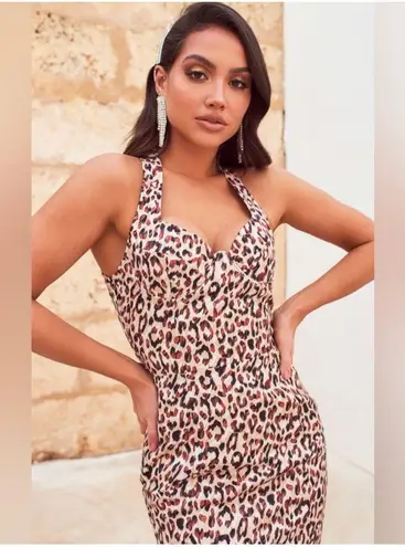 Lavish Lice NWT Lavish Alice Underwired Bustier
Satin Midi Dress Leopard Print Sz US 4
$150