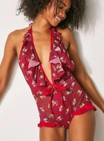 We are HAH | NWT | Butterfly Printed Bodysuit | Cheap Perfume Wino | Sz XL Red