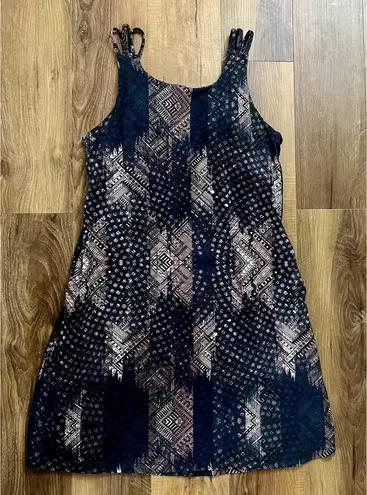 Kyodan‎ Outdoor Leaf Print Mini Dress, Women's Size L Navy Bra Built In Pockets Black Size L