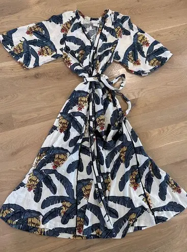 DESMOND & DEMPSEY H&M Banana Leaf Print Linen