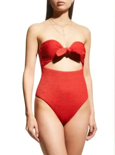 Veronica Beard Bethany Cutout Bandeau One-Piece Swimsuit, Size Medium, $275