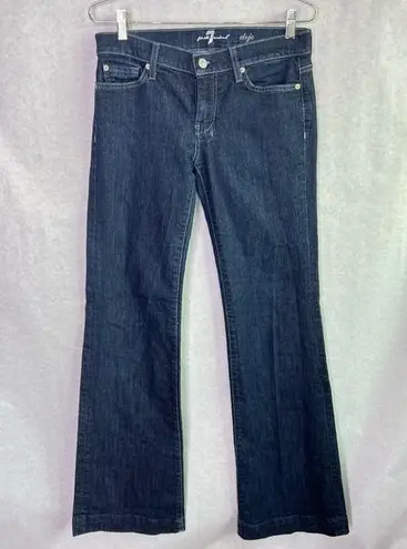 7 For All Mankind  Dojo Jeans Dark Blue Wash Embellished 7's Size 28