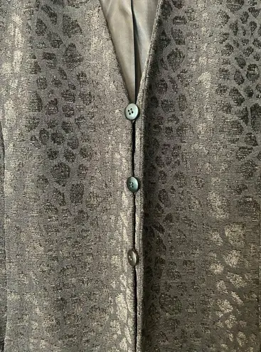 Lafayette 148 Women's Size 6 Brown Blazer Espresso Animal Print Business Office