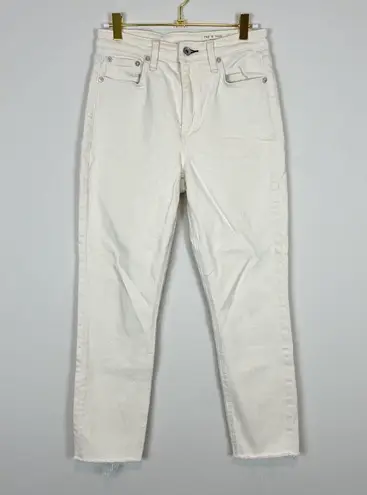 Rag and Bone  Nina High Rise Cigarette Jean in Ecru Cream Size 26