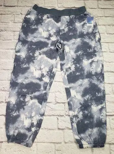 Abound  Womens Slim Fit Baggy Jogger Pants Blue Tie Dye Size Large