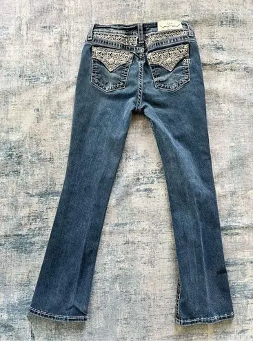 Miss Me  Embellished Rhinestone Embroidered Chloe Boot Cut Jeans 29 x 31