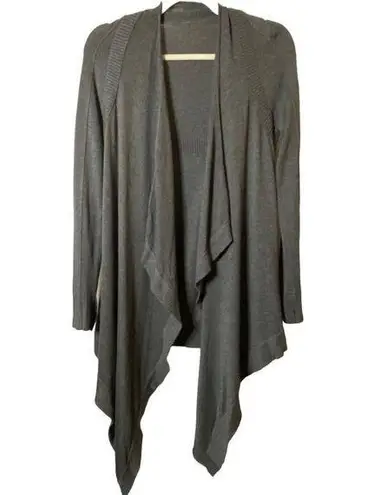 Lululemon ‎ Gray Long Open Asymetrical Cardigan Sweater Sz 8(based on measures)