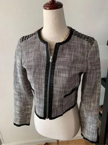 H&M  blazer short size 6 fancy trendy gray