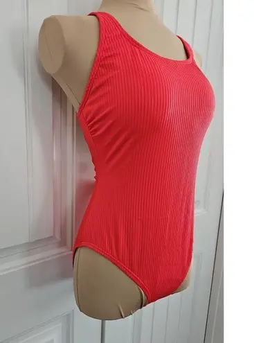 Michael Kors Swimsuit Sz 14 Sea Coral Ribbed Adjustable X Straps Removable Pads