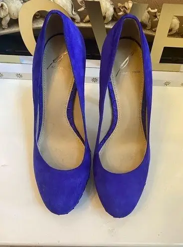 Brian Atwood  PURPLE FONTANNE STILETTO PLATFORM SUEDE PUMPS SIZE 7