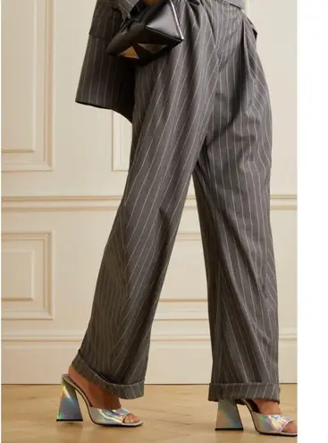 The Attico Devon 115 Iridescent Mules Silver Leather Womens Size 37 7