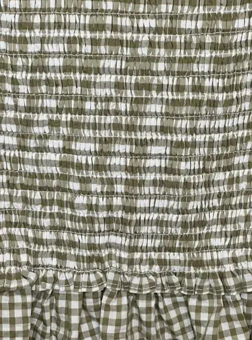 Veronica Beard NWT Jeans Aloya Smocked Cotton Blend Miniskirt Sz Large Gingham