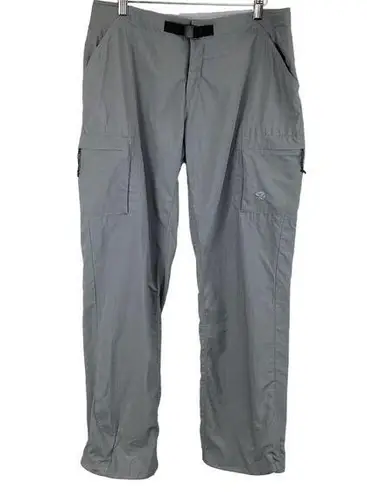 Mountain Hardwear  Gray Lightweight Nylon Hiking Pants Size 10 Convertible