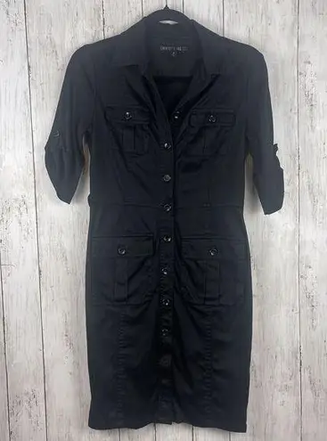 Lafayette 148 New York Dress Size 0 Button Up Short Sleeve Casual Utility Work