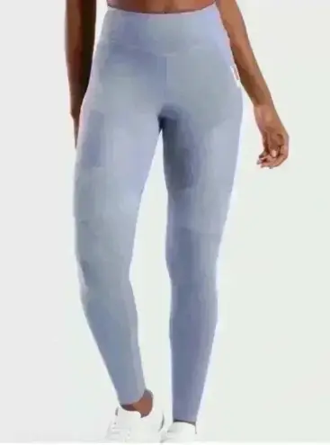 Gymshark True Texture Workout Leggings in Periwinkle Steel Blue Medium