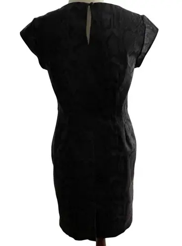 Kristin Davis Black Python Snake Print Dress Size 8 EUC Classy Career