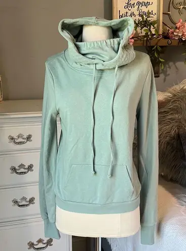 True Craft Sweatshirt Soft Shop Mask Hoodie  Teal Green Womens Medium New