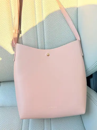 SAMARA Pink Peony Vegan Leather Medium Shoulder Crossbody Bag Pink