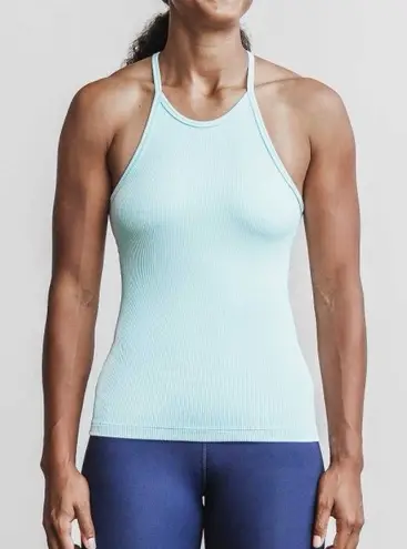 Nobull NWT Ribbed Halter Tank - Small - Crystal Blue