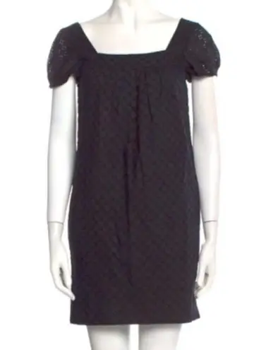 Vince  Black Eyelet Mini Shift Dress- Size 4