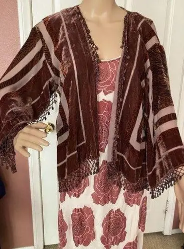 Gorgeous Set of Jingjao Beaded Dress and Coat Brown Size 8