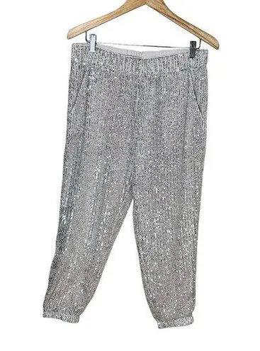 Loft Gold Sequin Fully Lined Pants Trousers Party Pants Size Medium