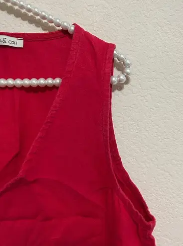 Eva Tralala Linen Dress Size Large Lagenlook Oversized Pink Cottage Comfort Maxi