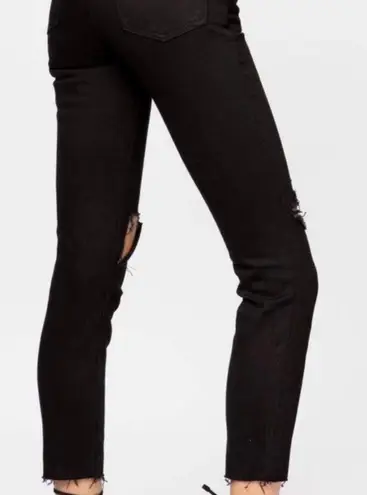 RE/DONE NWT  90s High Rise Loose In Jet Black With Rips