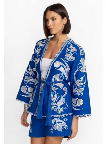 Johnny Was 💕 JADE💕 Jodie Easy Jacket + Jenah Short Set ~ Blue Small S NWT