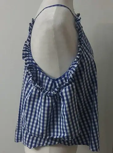 Abound  Gingham Cold Shoulder Blouse Size M