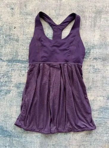 Lululemon  Heathered Concord Grape Purple Power Dance Athletic Tank Top Size 4