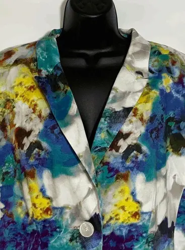 Elementz  Womens Blazer Jacket Collar Multicolor XL