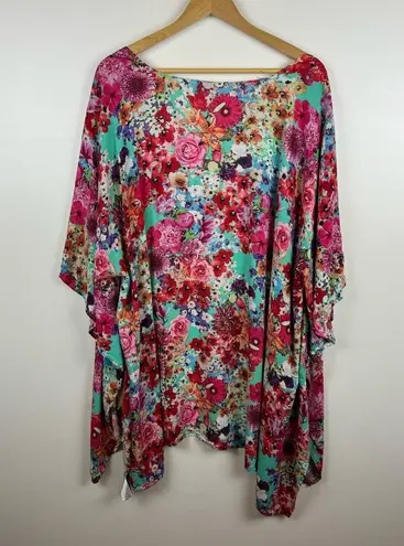 Umgee ‎ Floral Kimomo Cardigan Size S/M Feminine Colorful Flowy