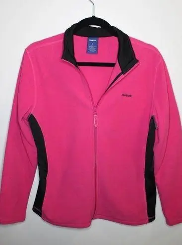 Reebok Pink and Black Large Lightweight Fleece Jacket from Reebox Athletic Athleisure